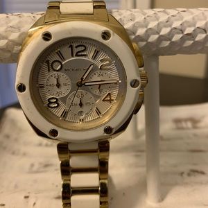 White and Gold Michael Kors watch